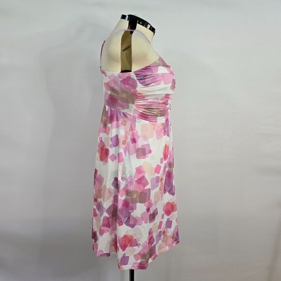 Drimmaks Dress Women's Large Midi White Purple Pink Spaghetti Strap NWT - Picture 2 of 8